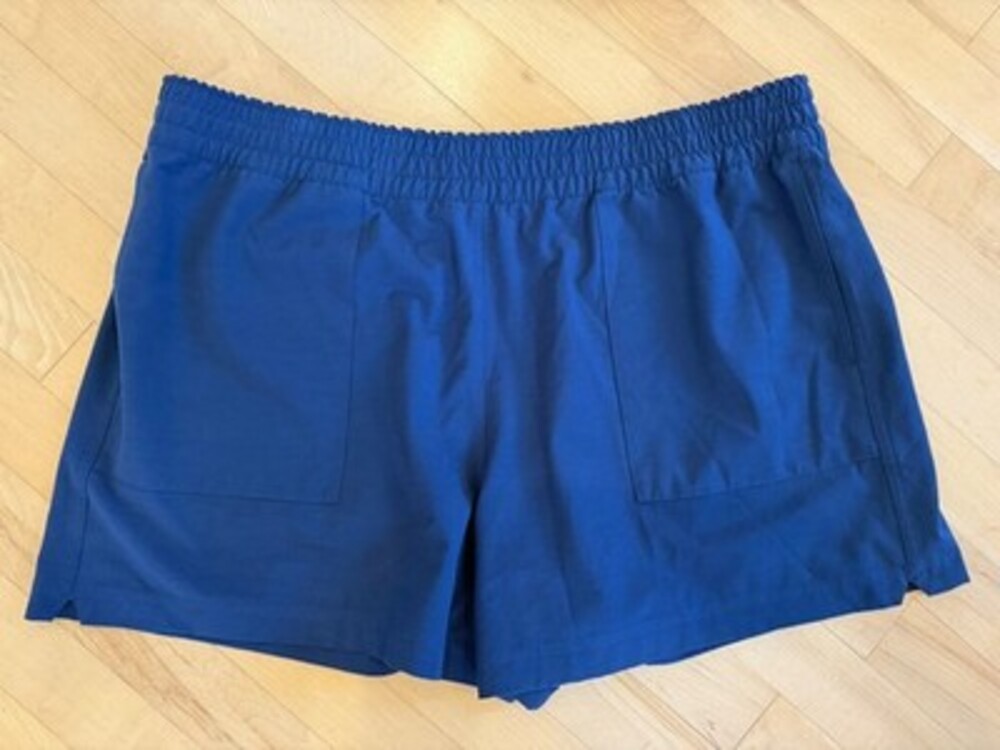 Faherty Brand Movement Shorts In Navy Blue XXL 15 Inch Inseam Stretch Waist